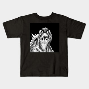 the king of the monsters, the godzilla in the dark Kids T-Shirt